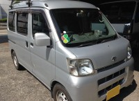 島田市　ダイハツ　ハイゼットカーゴ　タイヤパンク点検・修理