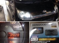 島田市　ダイハツ　ムーヴカスタム　ドライブレコーダー取付及び６か月点検ご依頼頂きました。