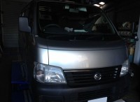 島田市　ニッサン　キャラバン　車検ご用命頂きました。