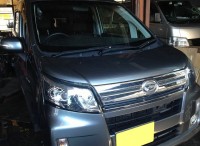 湖西市　ダイハツ　ムーヴカスタム　車検ご用命頂きました。