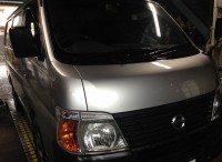 島田市　ニッサン　キャラバン　車検ご用命頂きました。