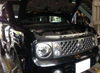 ニッサン　キューブ　ファンベルト交換