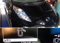 ニッサン　リーフ　バンパーフェイス交換及びホーン取付